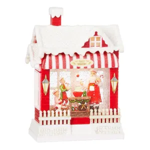 10" Santa's Bakery Glitterdome