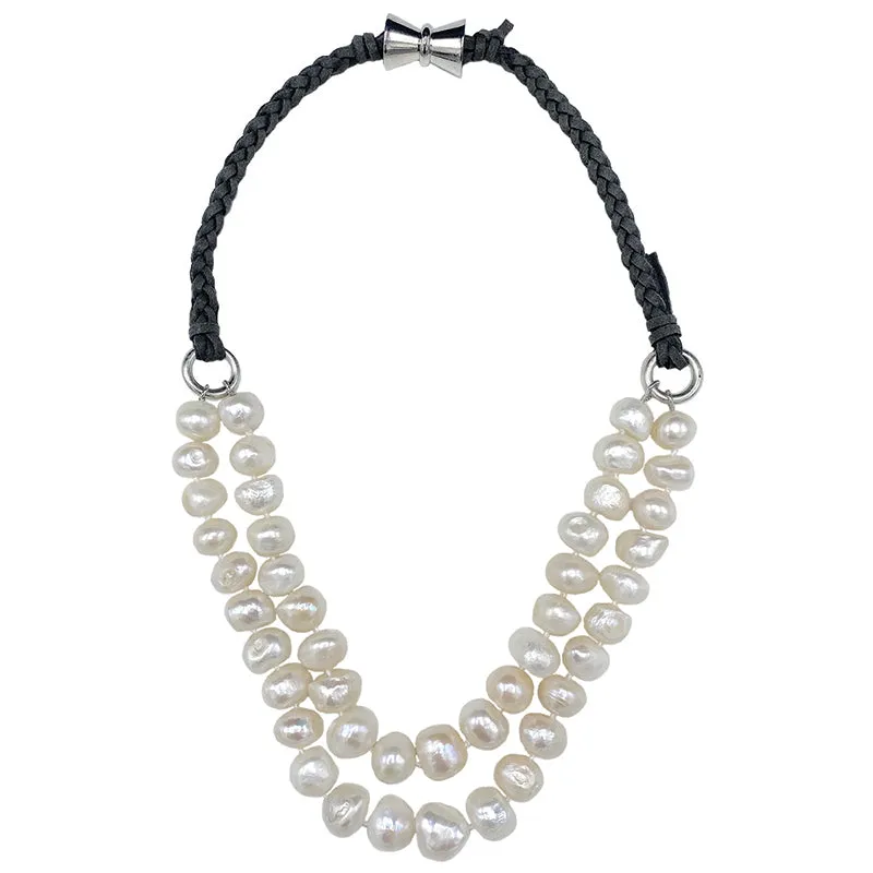 118-01-07 | SHORT BOMBAY NECKLACE (WHITE/GRAY)