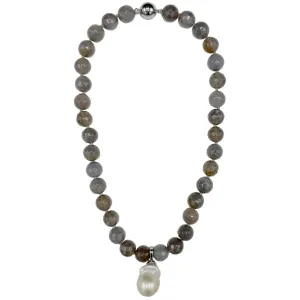 120-26 | SMOKY QUARTZ W/ WILD PEARL DROP