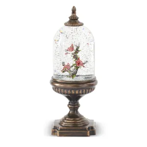 12.25 Inch Cardinal Water Spinning LED Snow Globe