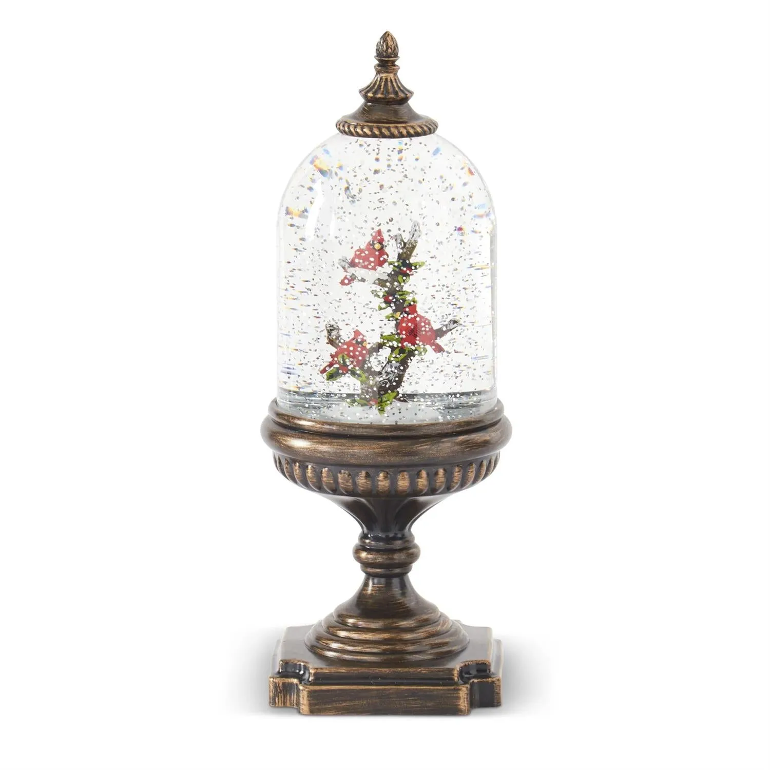 12.25 Inch Cardinal Water Spinning LED Snow Globe