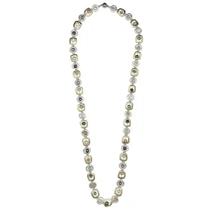 129-MIX-LONG | MOD NECKLACE MIX METALS LONG 36"