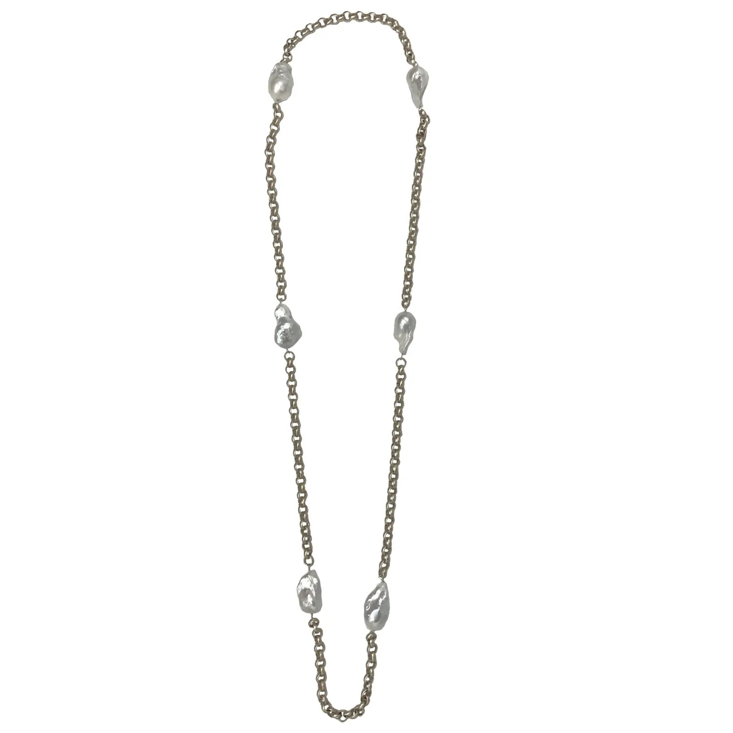 177-01-S | TURKISH SILVER & WILD PEARLS (WHITE/SILVER)