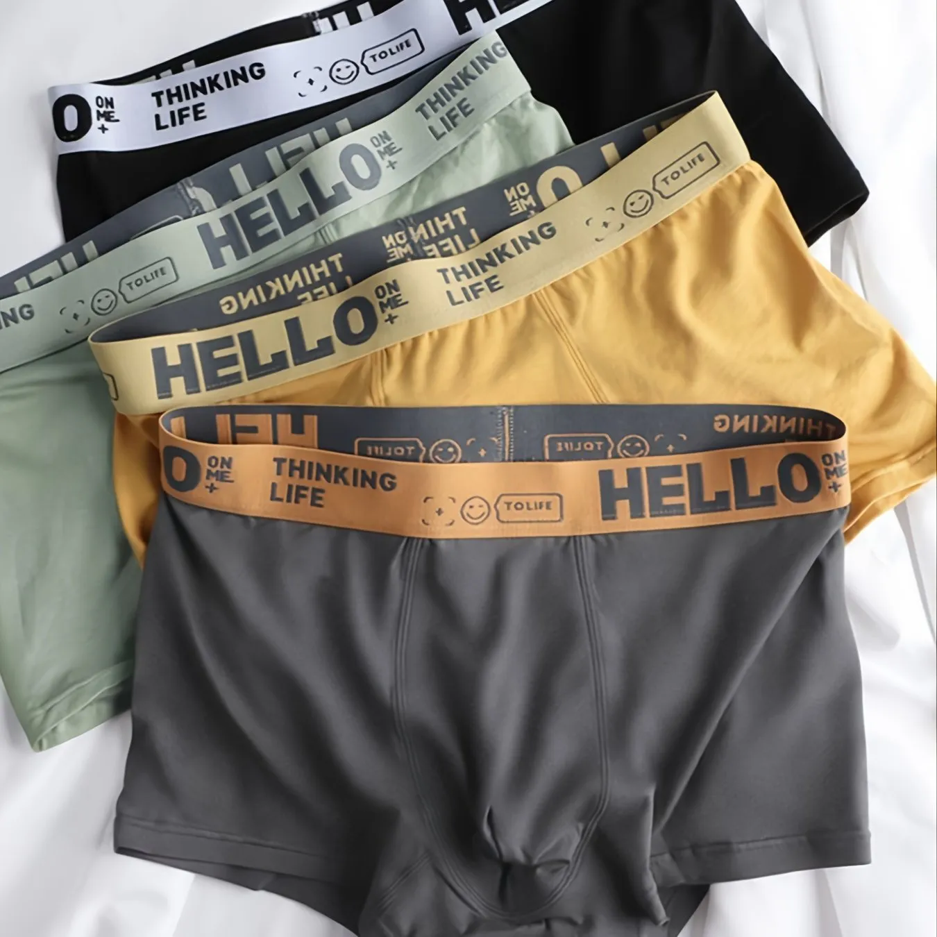 4pcs Men's Stretch Boxer Briefs