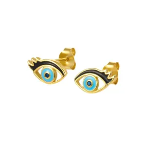 925 Silver Blue Eye Earrings