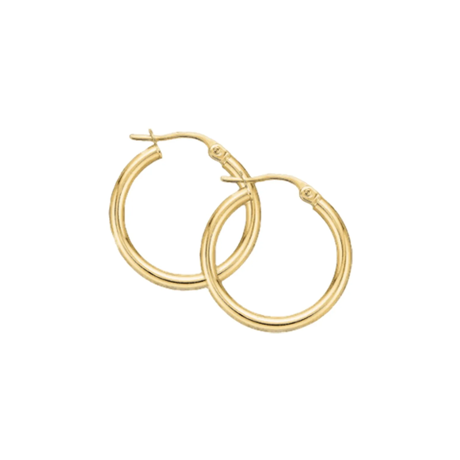 9ct Yellow Gold 15x2mm Polished Hoop Earrings