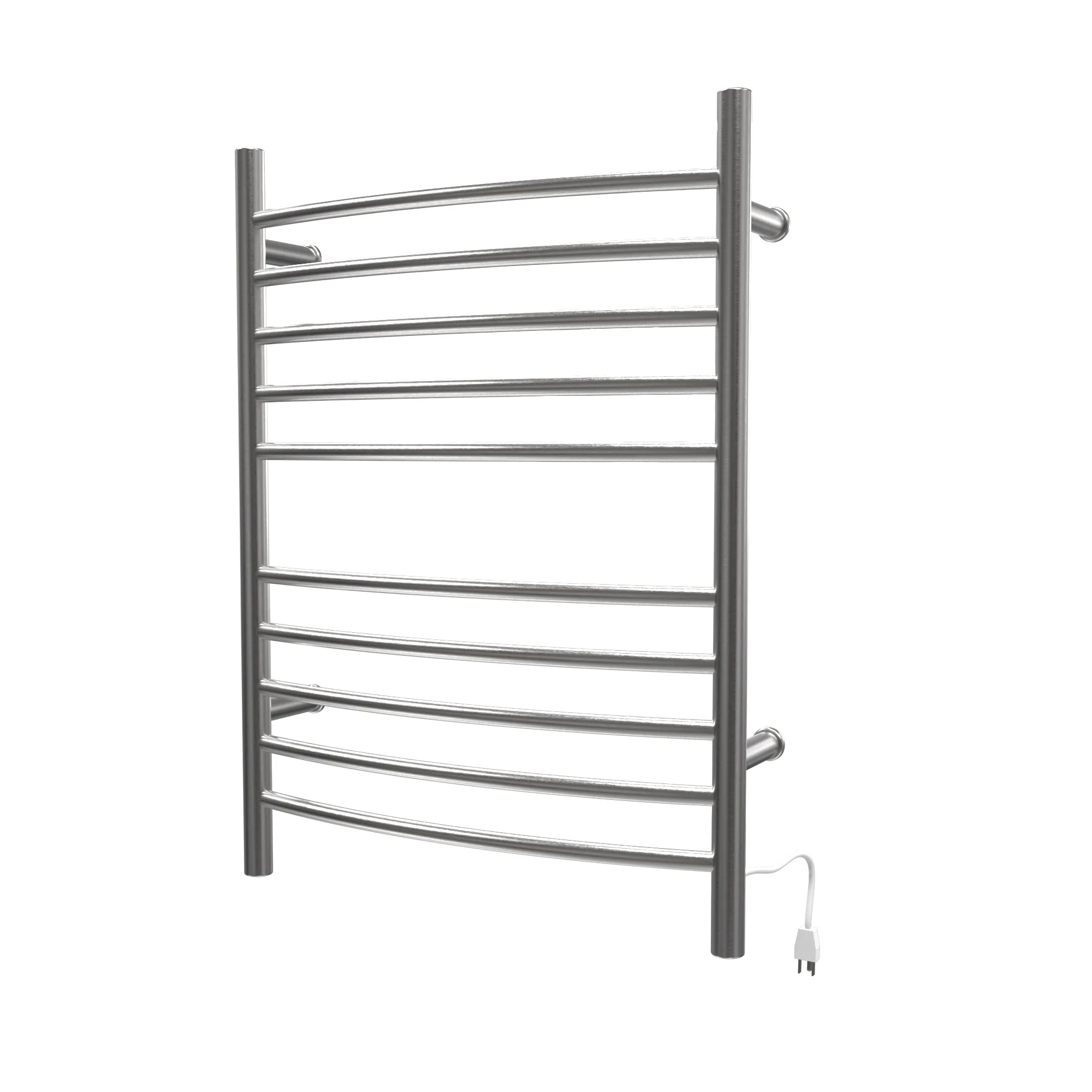 Amba RWH-CB Radiant Hardwired   Plug-in Combo Curved 10 Bar Towel Warmer in Brushed