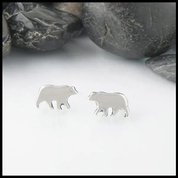 Bear Stud Earrings