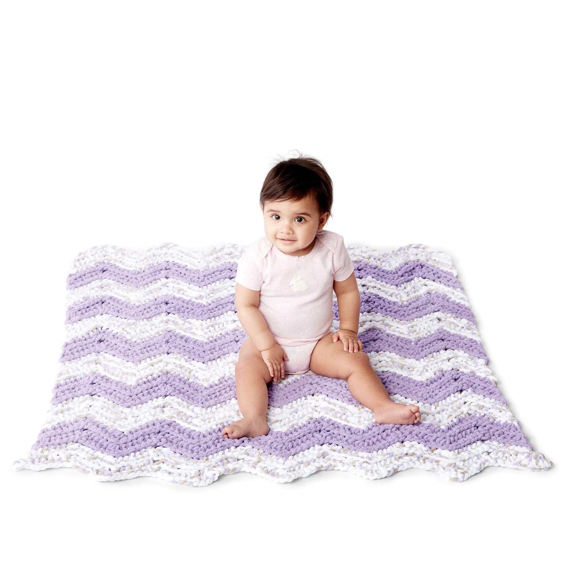 Bernat Simple Chevron Crochet Baby Blanket