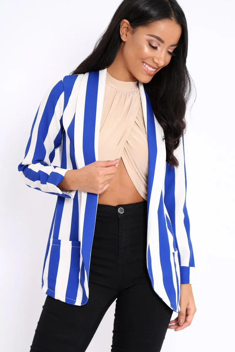 Blue Stripe Blazer - Rockie