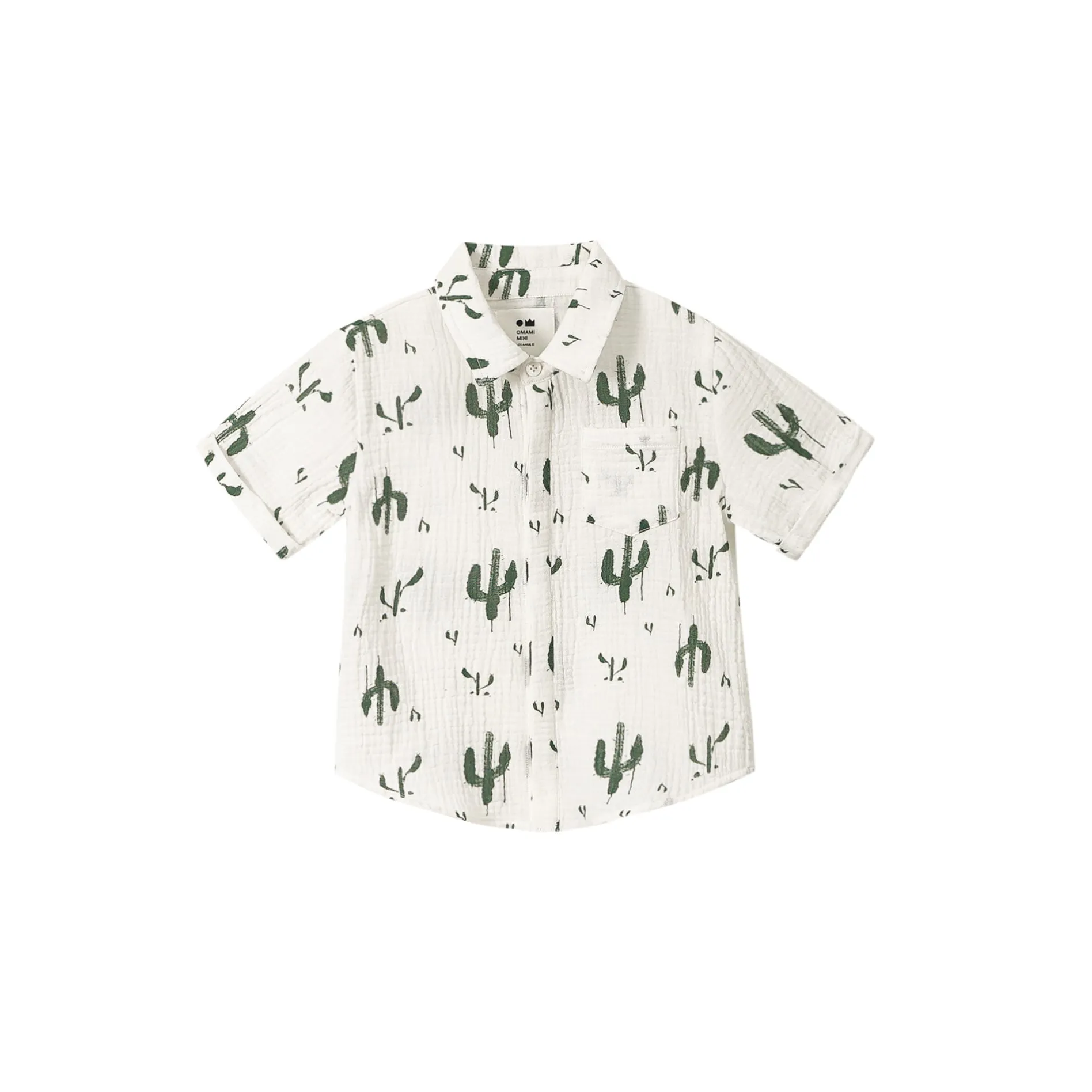 Boys Button Down Gauze Shirt - Off-White