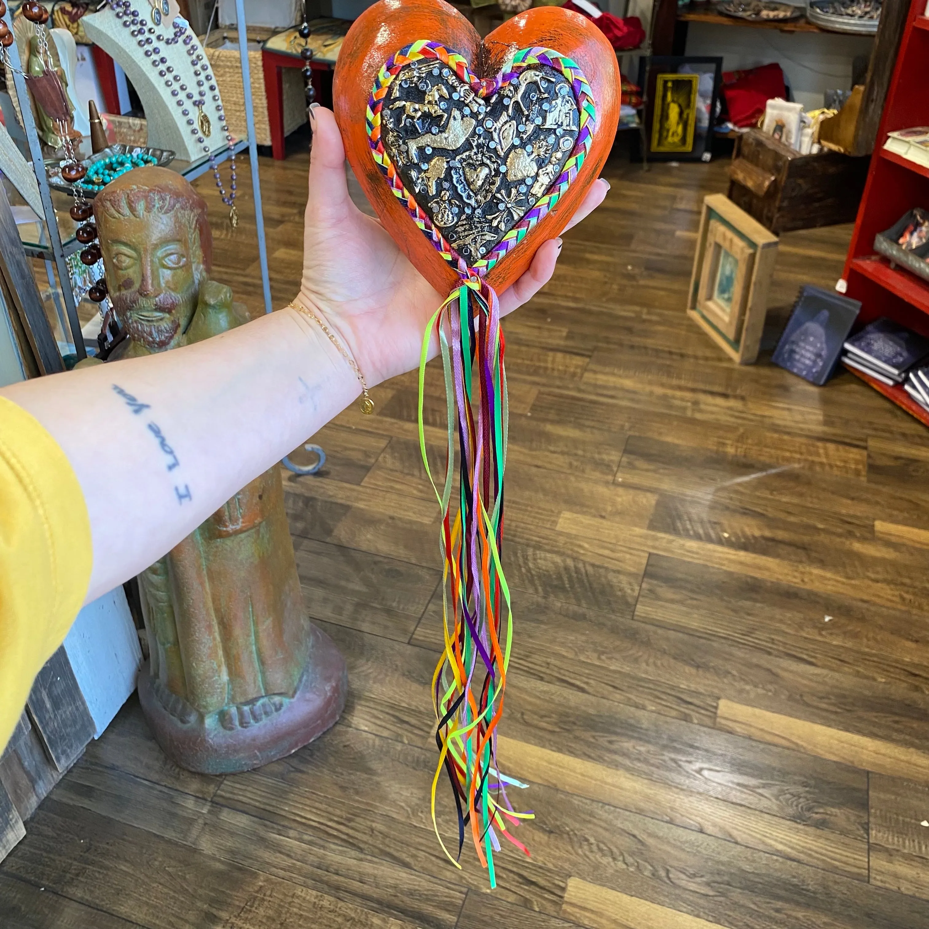 Braided Ribbon Milagros Heart