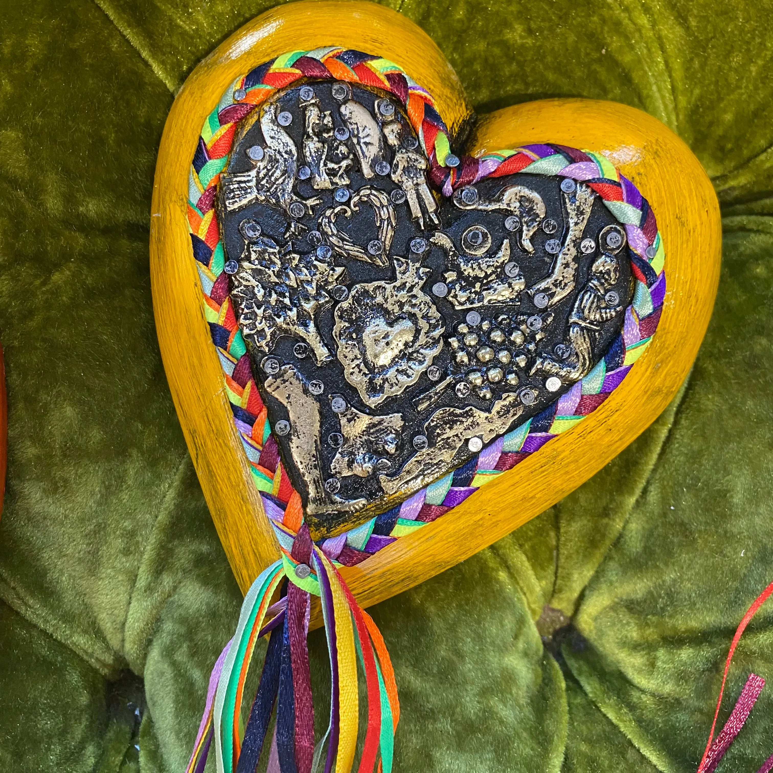 Braided Ribbon Milagros Heart