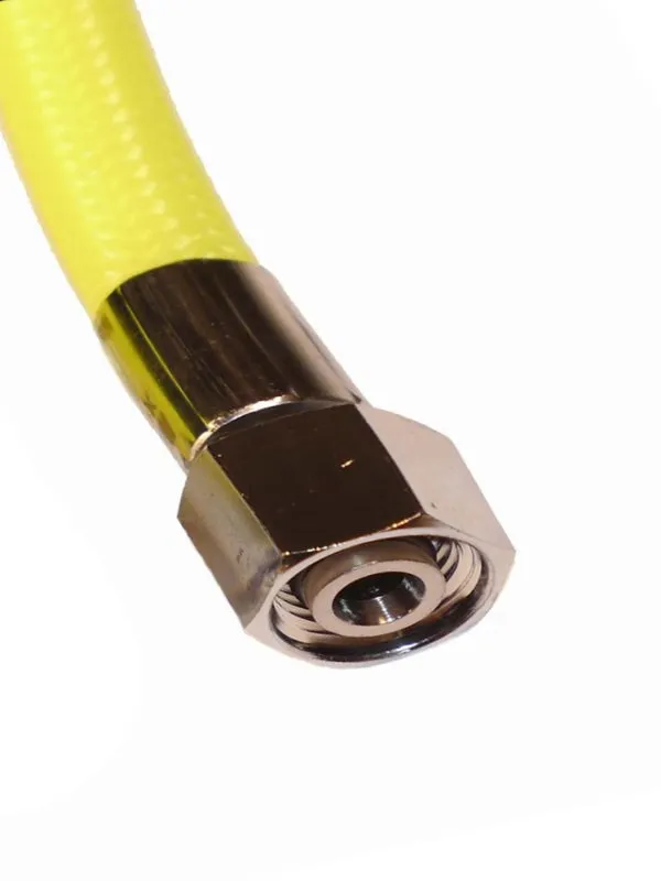 Braided Yellow Regulator Low Pressure (LP) Hose