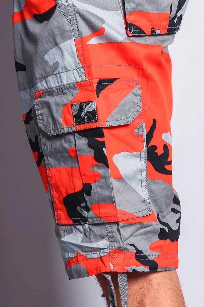 Camo Ripstop Belted Cargo Shorts