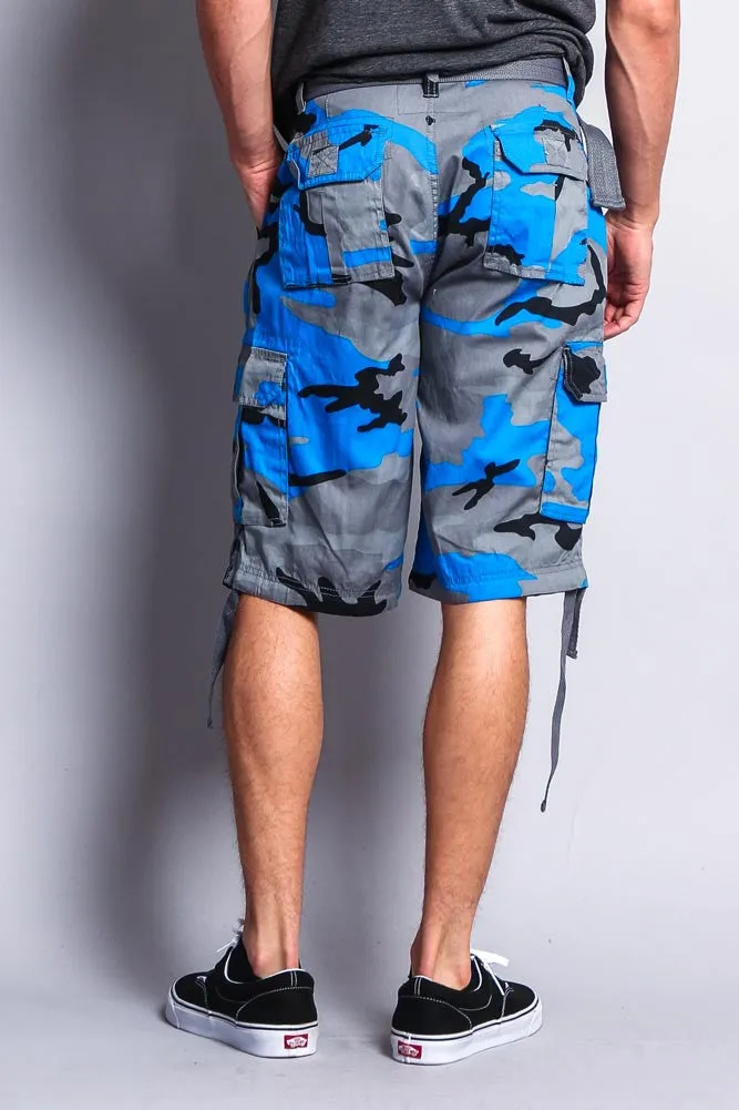 Camo Ripstop Belted Cargo Shorts