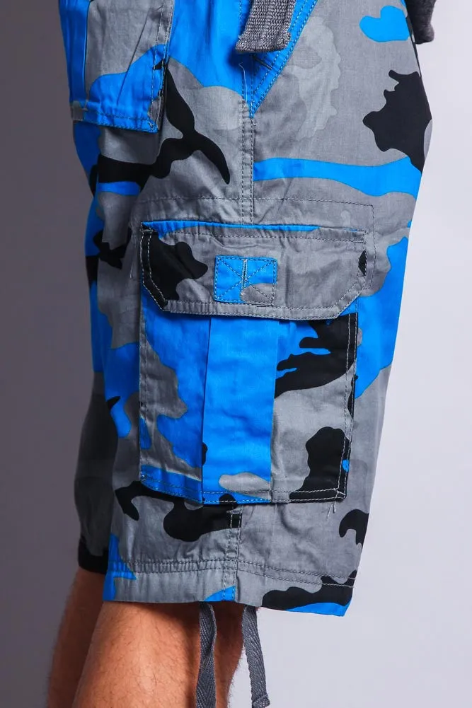 Camo Ripstop Belted Cargo Shorts