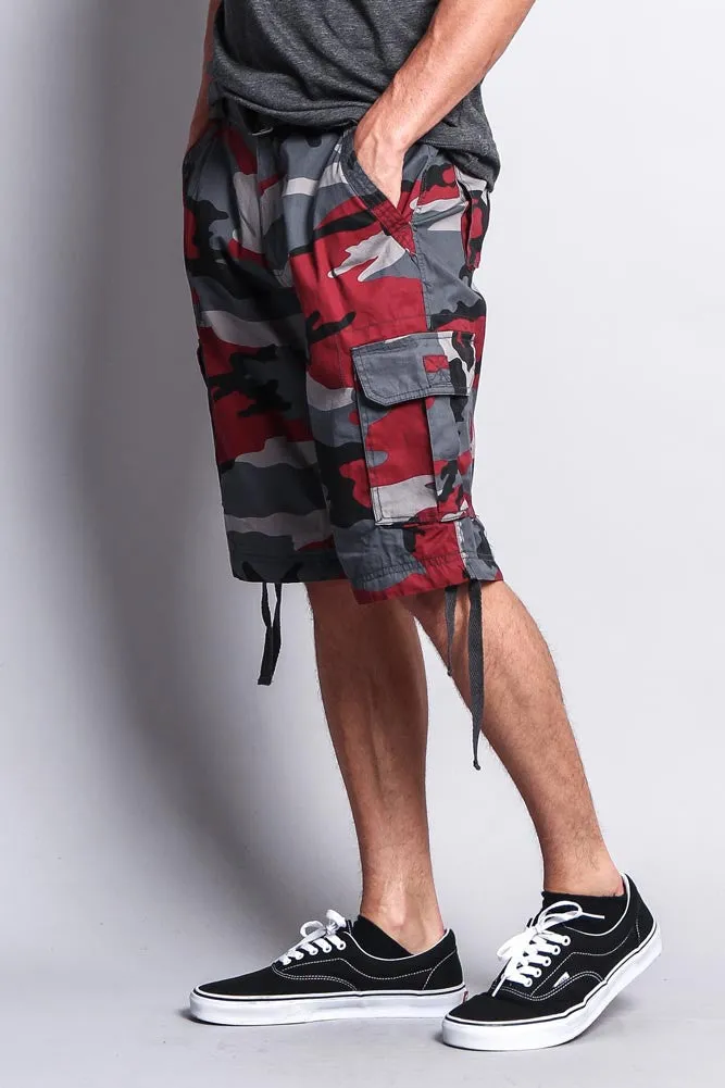 Camo Ripstop Belted Cargo Shorts