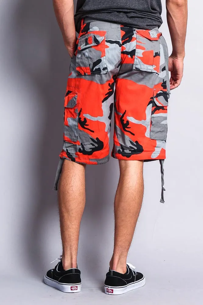 Camo Ripstop Belted Cargo Shorts