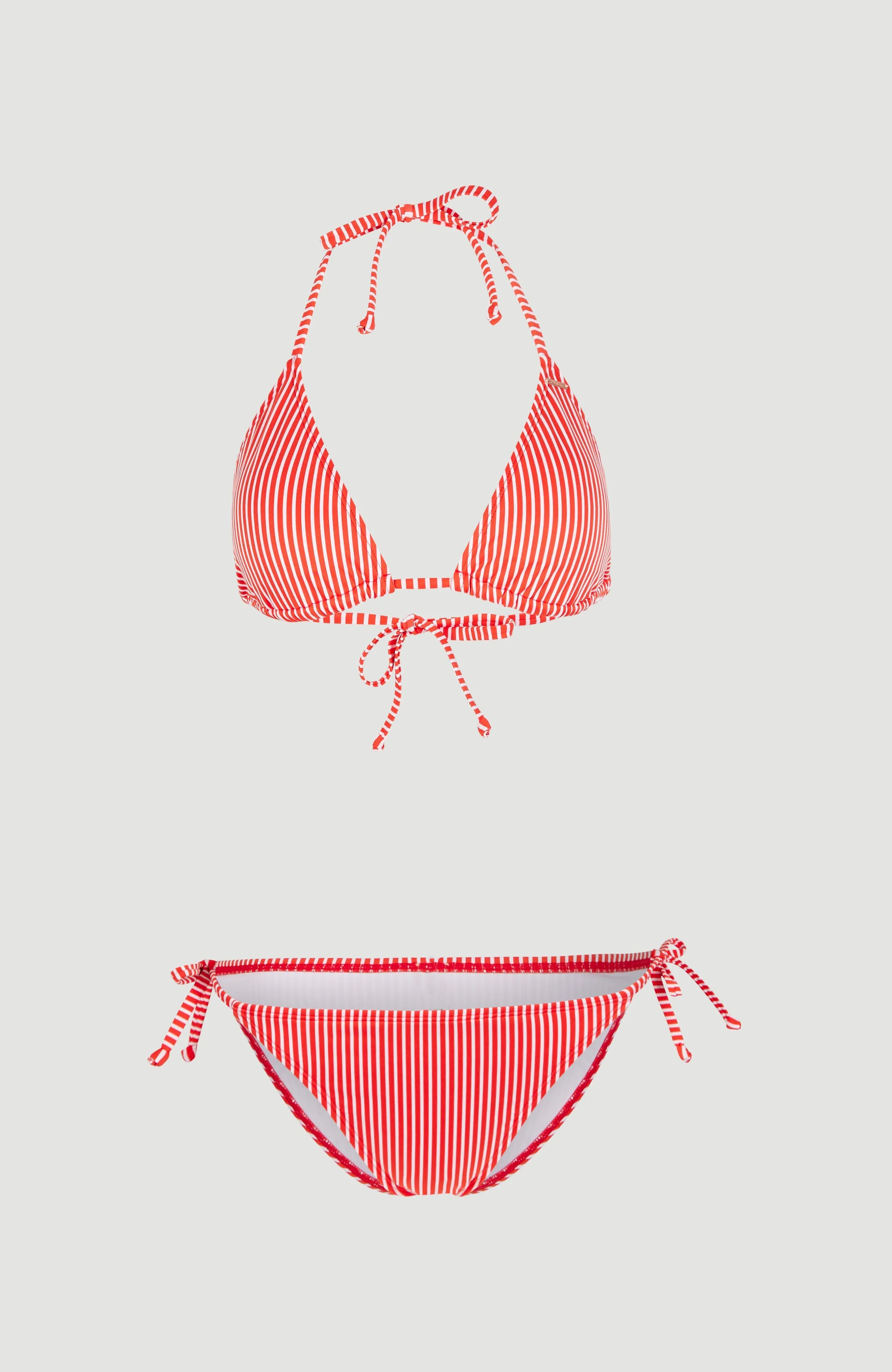 Capri - Bondey Triangle Bikini Set | Red Simple Stripe