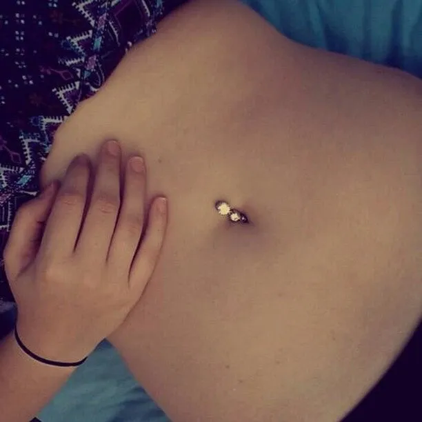 Classic Gem Drop Reverse Belly Piercing