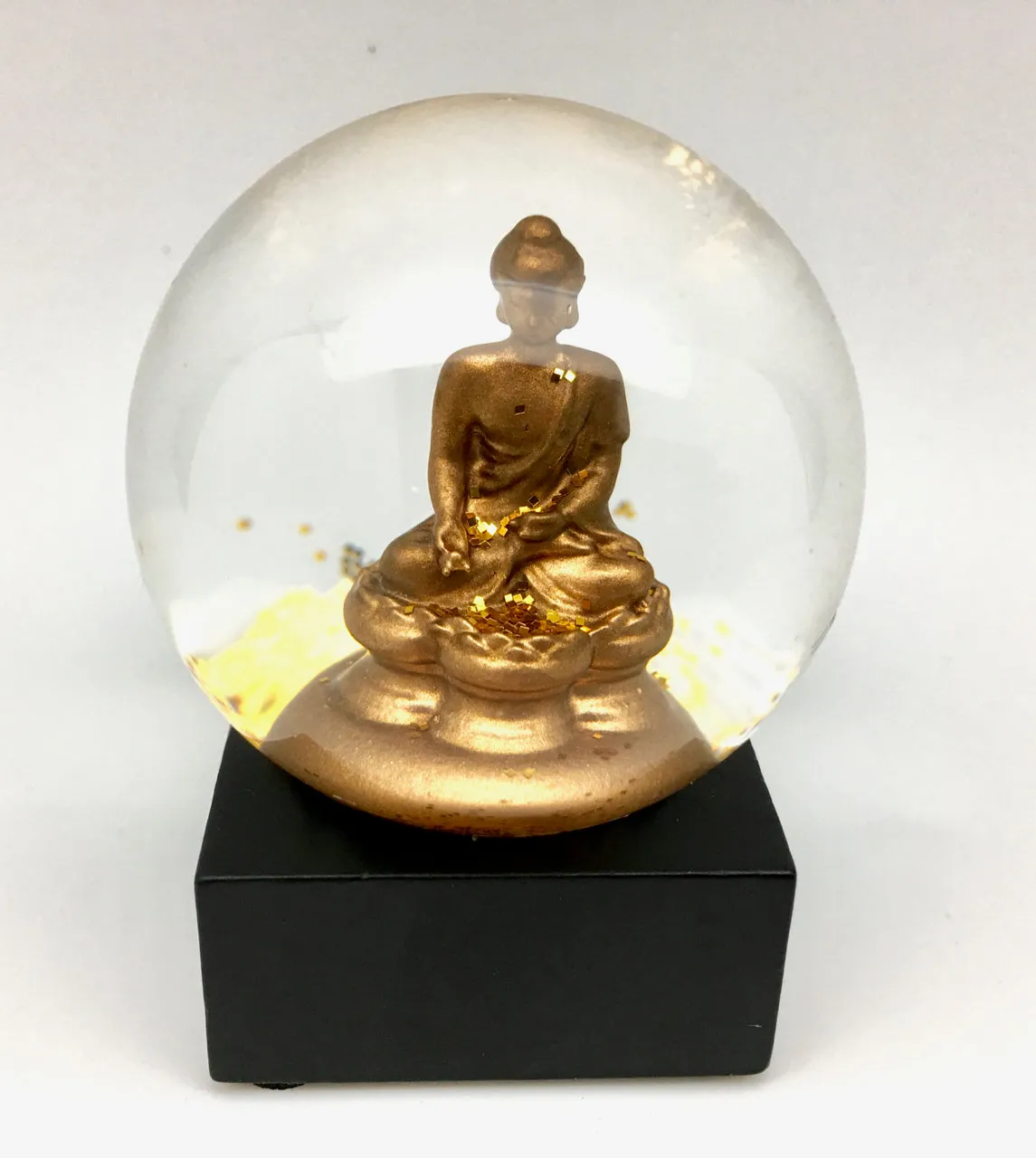 Cool Snow Globes Mini Gold Buddha Snow Globe