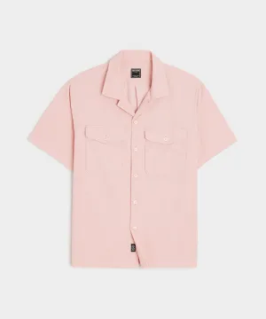 Corduroy Panama Shirt in Shell Pink