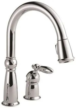 Delta Victorian Single Handle Pull-Down Kitchen Faucet' Chrome