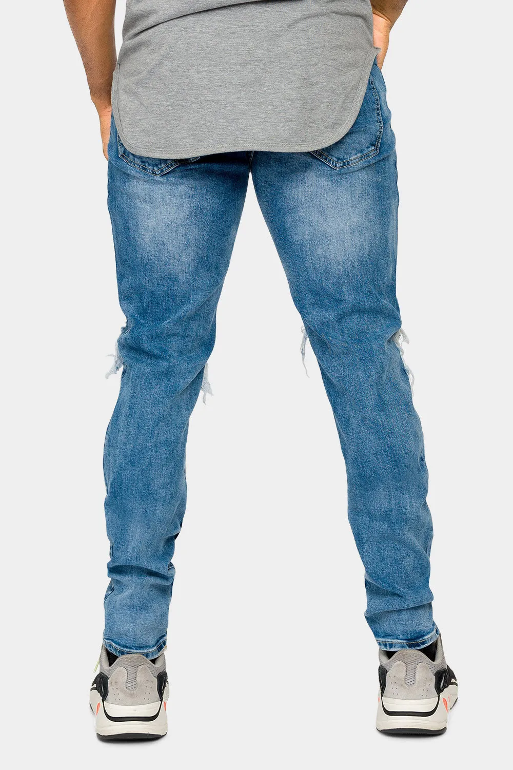 Destroyed and Distressed Denim Jeans