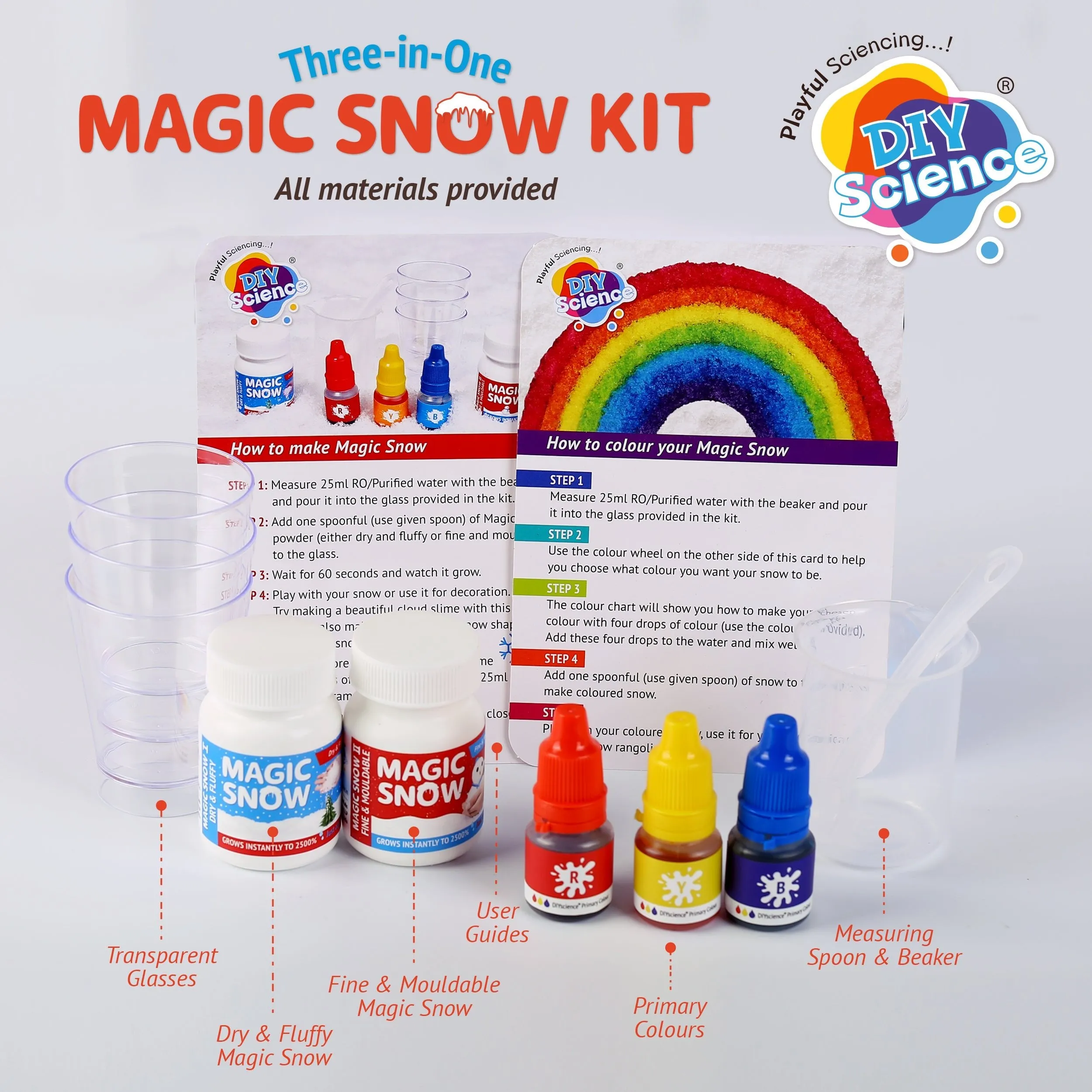 Diy Science Three in One Magic Snow Kit (Grow Instantly to 2500%)