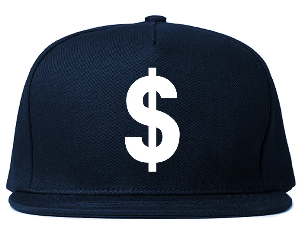 Dollar Sign Simple Chest Mens Snapback Hat