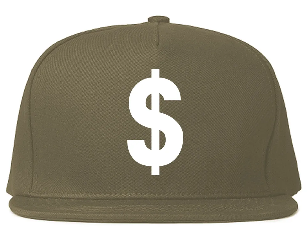 Dollar Sign Simple Chest Mens Snapback Hat