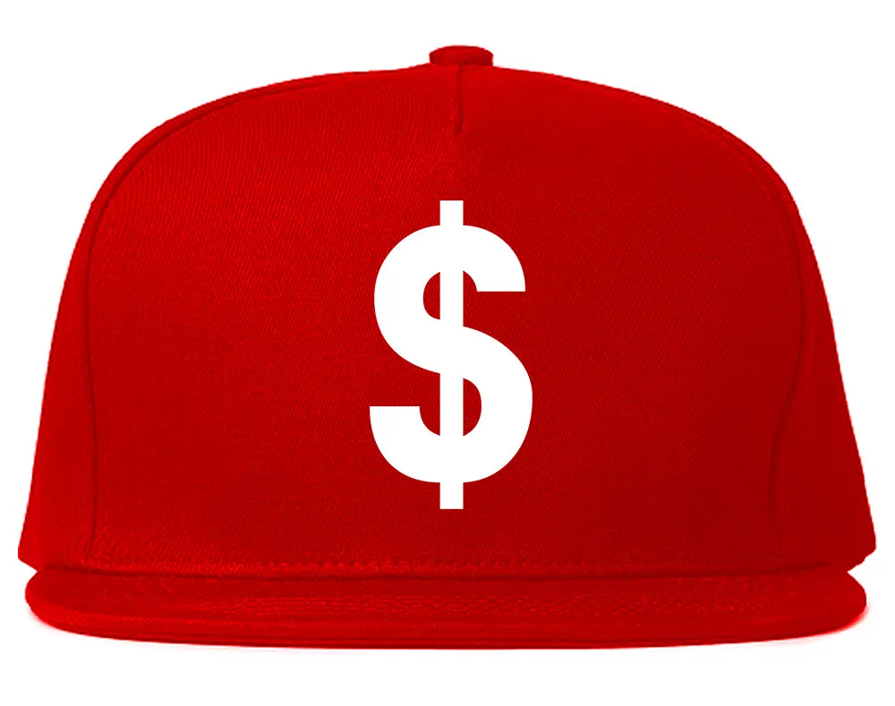 Dollar Sign Simple Chest Mens Snapback Hat