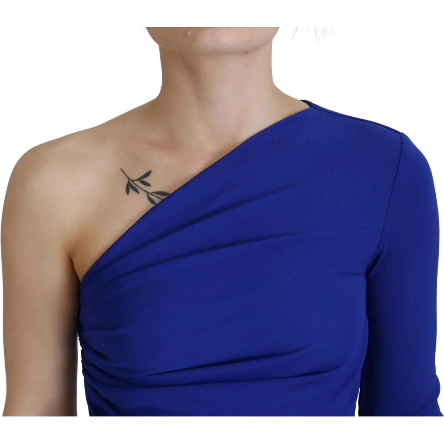 Dsquared² Blue Viscose One Shoulder Slim Fit Blouse Top