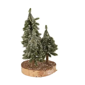 Everlands 23cm Snowy Tree Indoor Table Decoration