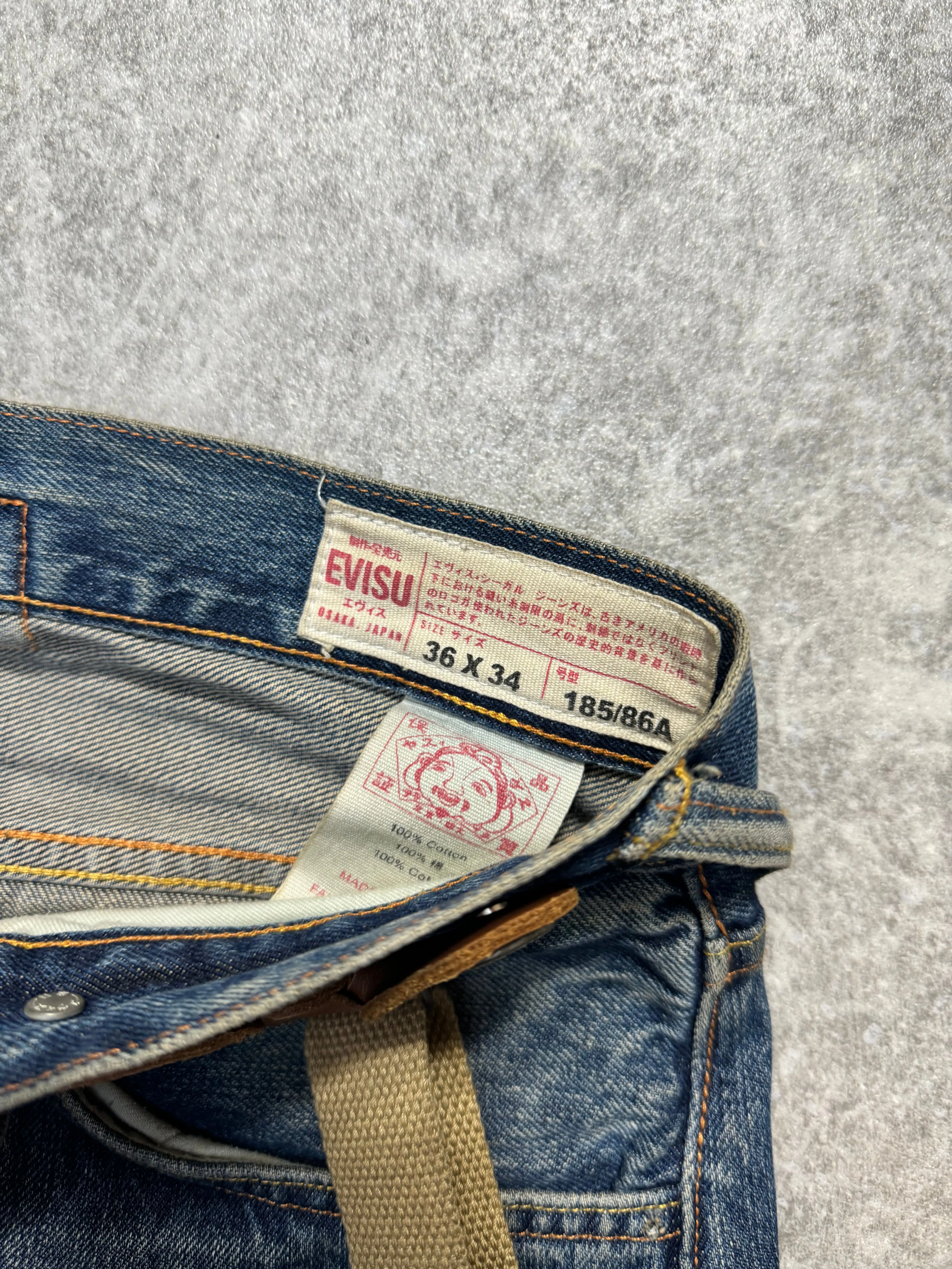 Evisu Suspender Detail Jeans