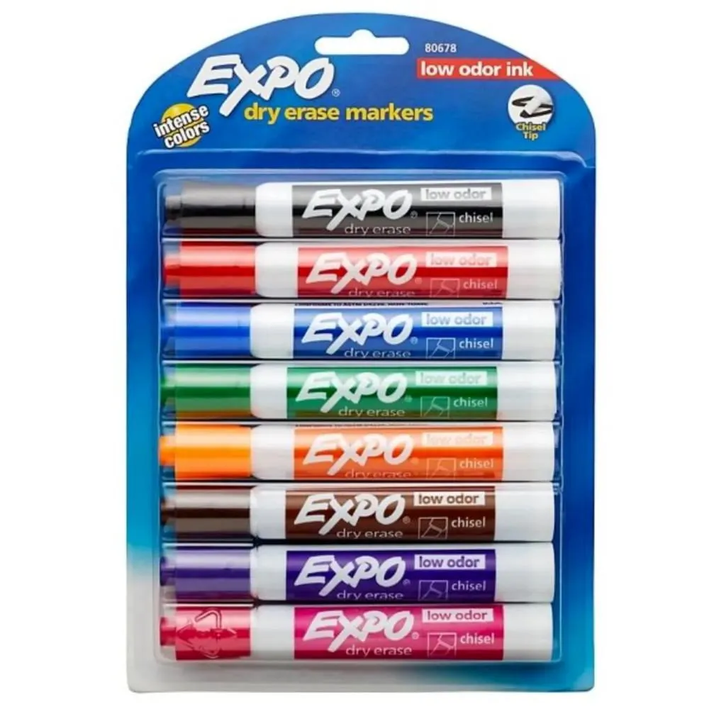 Expo Dry Erase Marker Set, Chisel Tip 8pk