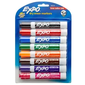 Expo Dry Erase Marker Set, Chisel Tip 8pk