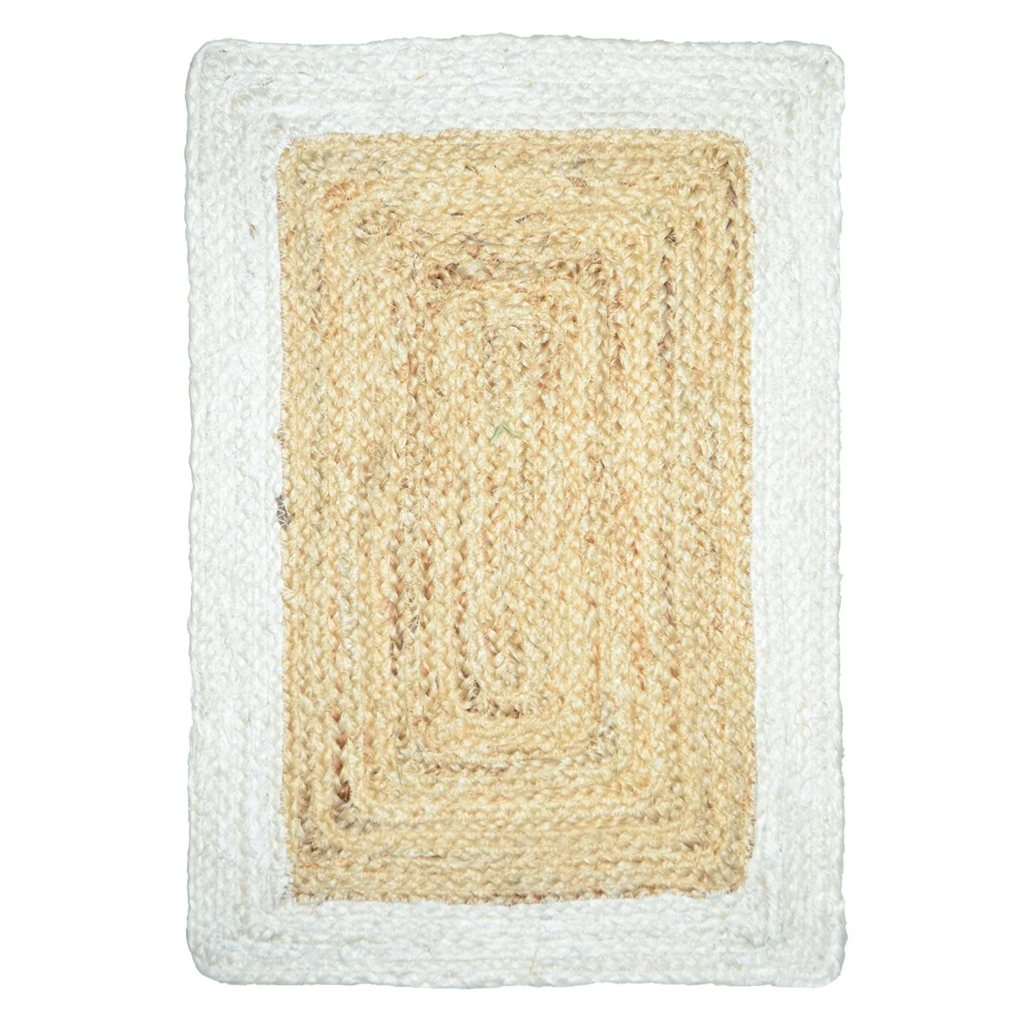 FAROOKHT Braided Natural Jute Rug for Living Spaces, Kitchen, Farmhouse Rag Rug, Carpets for Bedrooms, Home Decor, F-JU-004