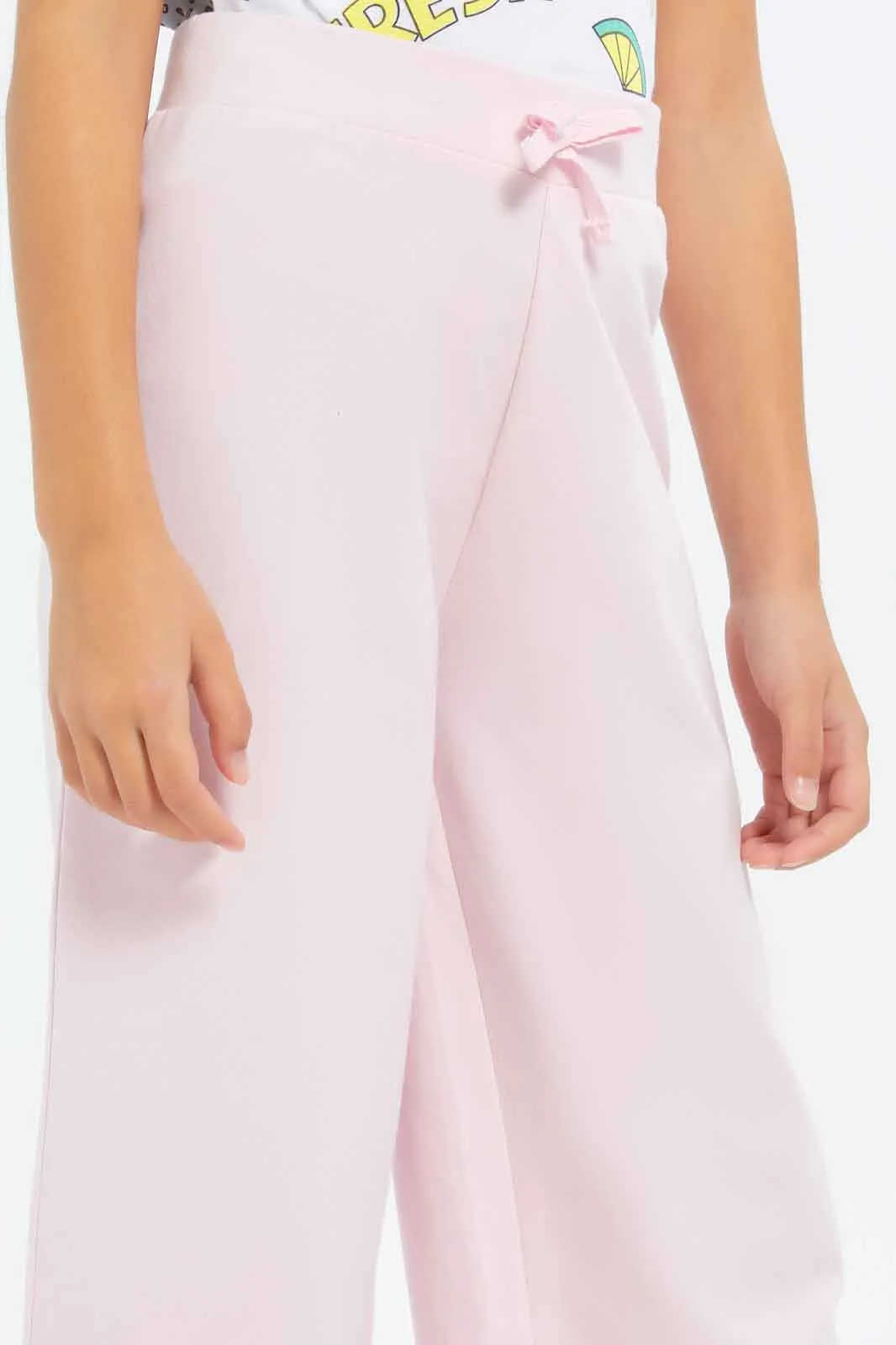 Girls Apricot Jersey Trouser