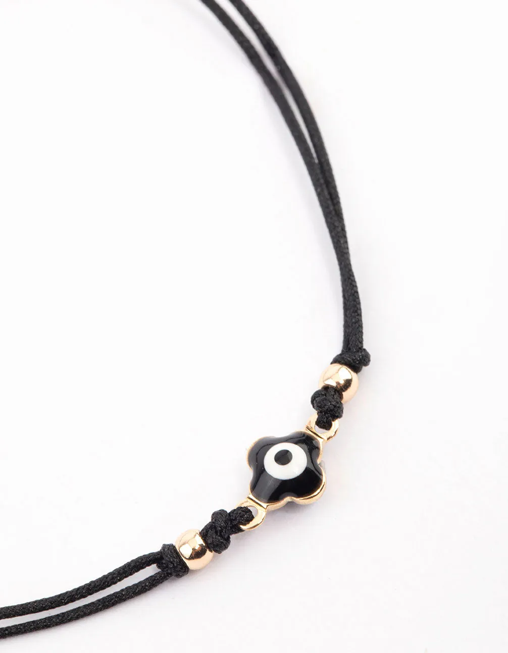 Gold Simple Evil Eye Toggle Bracelet