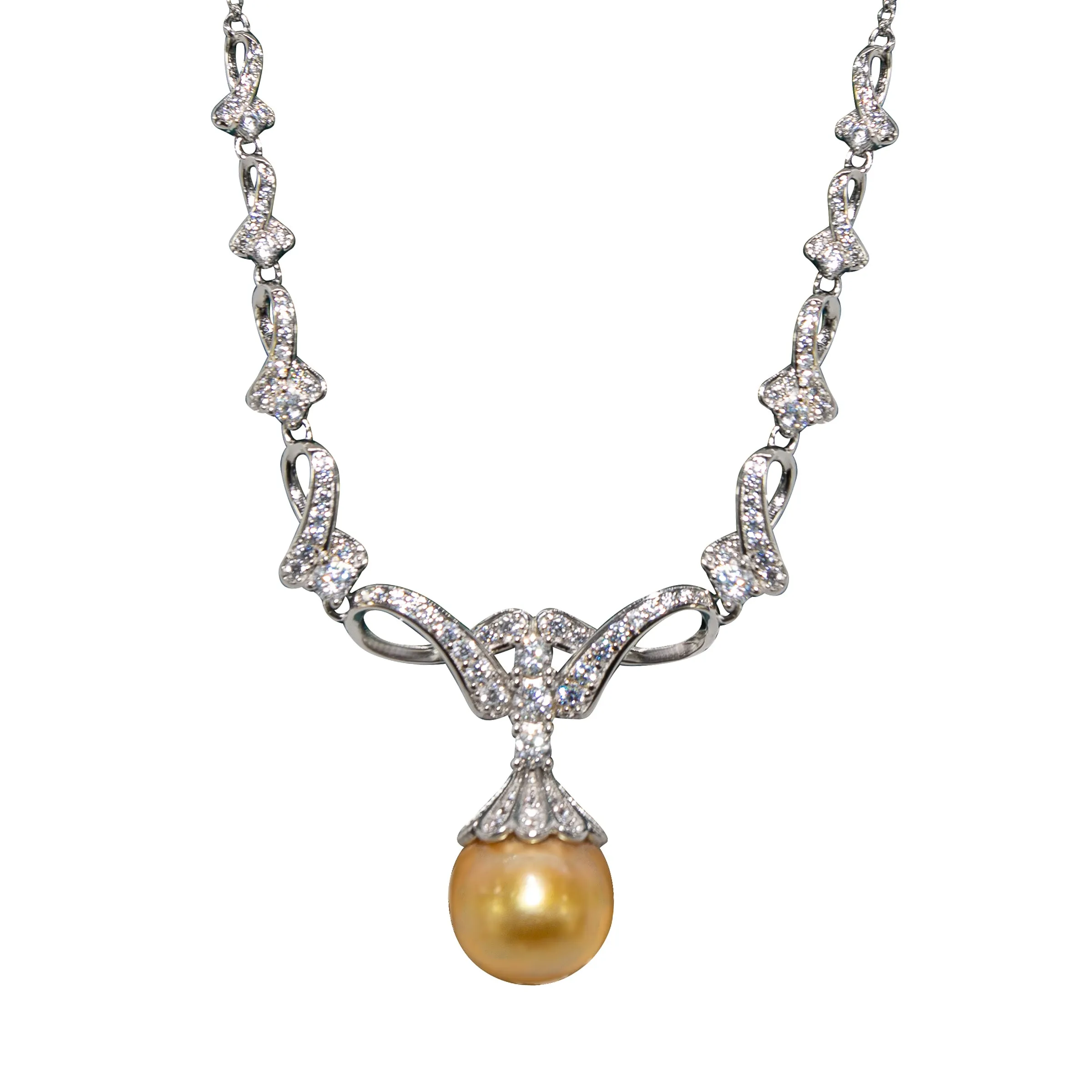 Gold South Sea Crowned Majesty Pearl Necklace