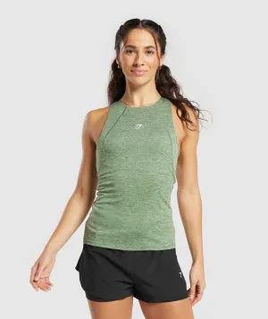 Gymshark Running Tank - Force Green/Faded Green Marl