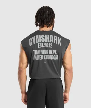 Gymshark Training Dept. UK Cut Off Tank - Asphalt Grey