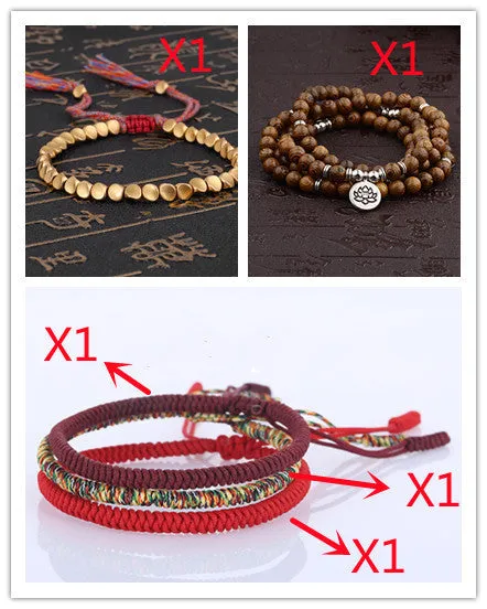 Handmade Tibetan Bracelets -Braided Beads&Bangles For Men&Woman