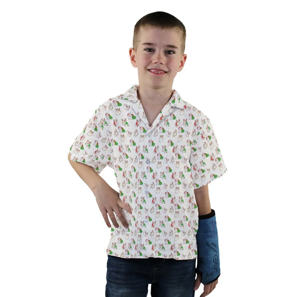 Holly Jolly Bunnies Youth Hawaiian Shirt