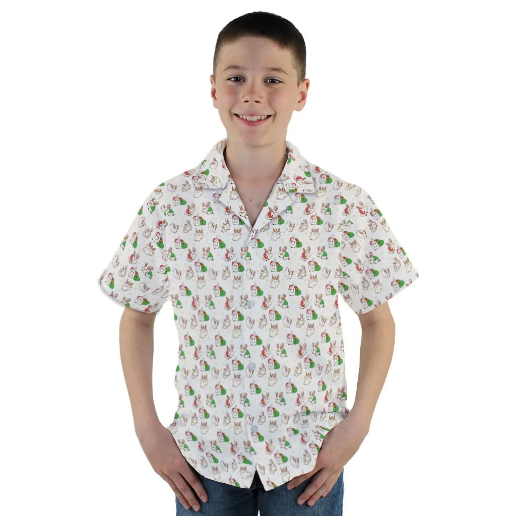 Holly Jolly Bunnies Youth Hawaiian Shirt