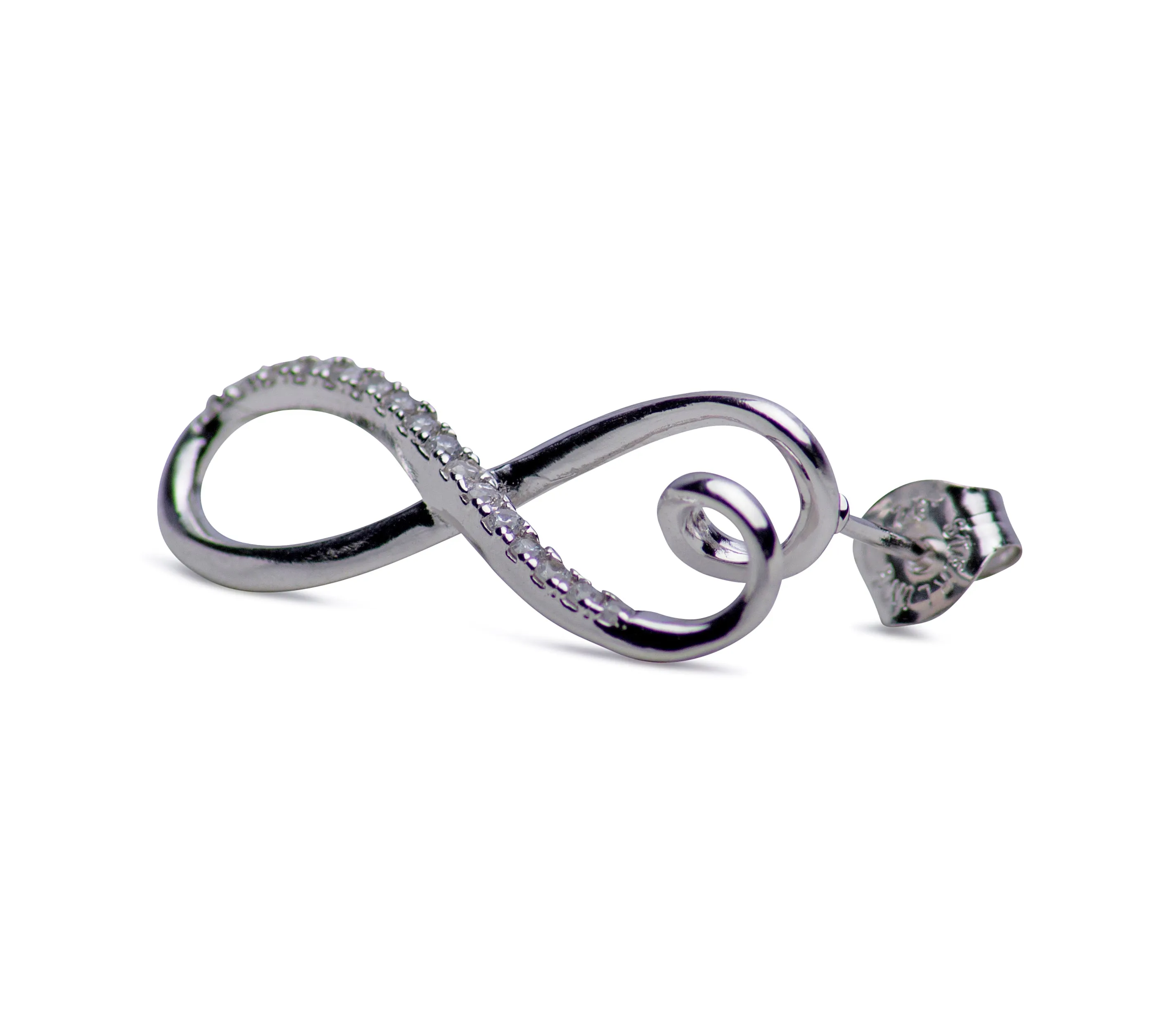 Infinity Heart Silver Earrings