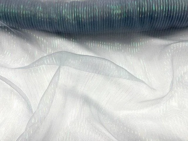 Iridescent Striped Organza