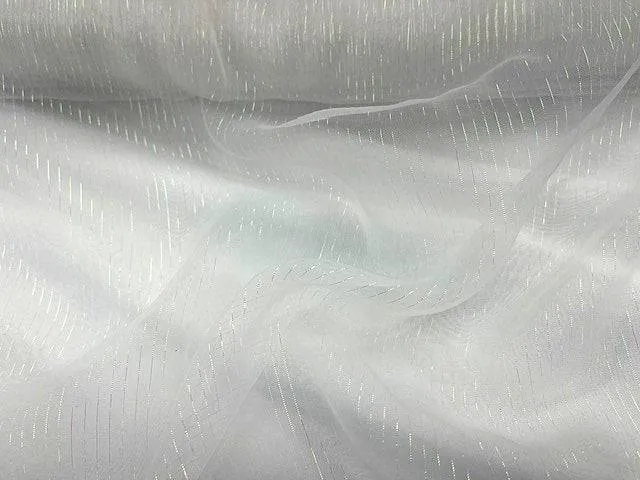 Iridescent Striped Organza